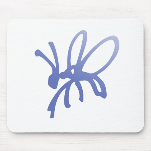 Blue Scribble Bug Muismat (Voorkant)