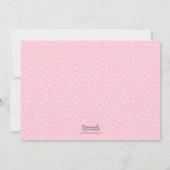 Blue Script en Pink Het is een meisje Baby shower Kaart (Achterkant)