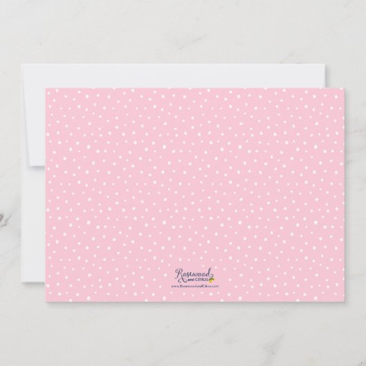 Blue Script en Pink Het is een meisje Baby shower Kaart (Achterkant)