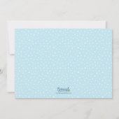 Blue Script & Pastel Blue Het is een tweeling Baby Kaart (Achterkant)