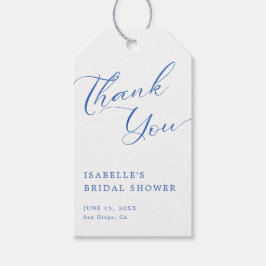 Blue Script Vrijgezellenfeest dank u Cadeaulabel