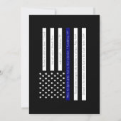 Blue Scripture Flag Retirement Party Kaart (Achterkant)