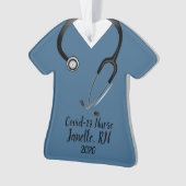 Blue Scrub Top Nurse 2020 Ornament (voorkant)