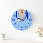 Blue Scrubs Fun Clock Doctors Surgeons w/Minutes Grote Klok (Huis)