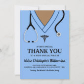 Blue Scrubs verpleegster bedankt kaart (Voorkant)