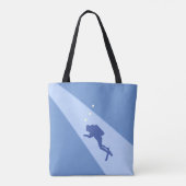 Blue Scuba Diver Tote Bag (Achterkant)