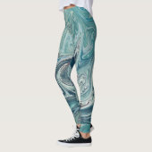 Blue Sea Abstract Painting Leggings (Links)