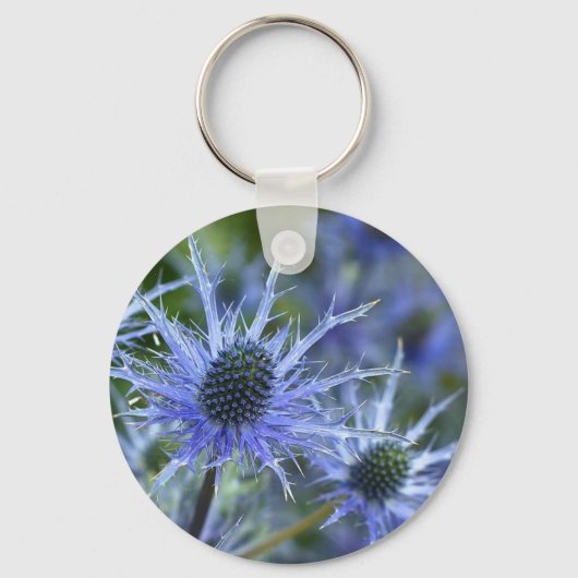 Blue Sea Holly Thistle Sleutelhanger (Voorkant)