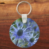 Blue Sea Holly Thistle Sleutelhanger (Achterkant)