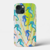 Blue Seahorse Apple iPhone 13 mini-Hoesje Case-Mate iPhone Case (Achterkant)