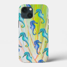 Blue Seahorse Apple iPhone 13 mini-Hoesje Case-Mate iPhone Case
