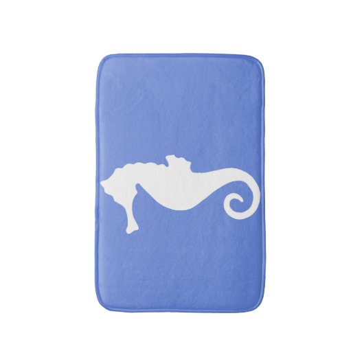 Blue Seahorse Bath Mat (Voorkant Verticaal)