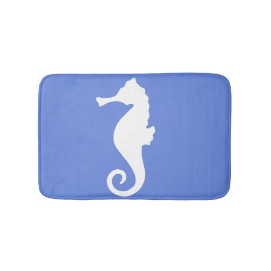 Blue Seahorse Bath Mat (Voorkant)