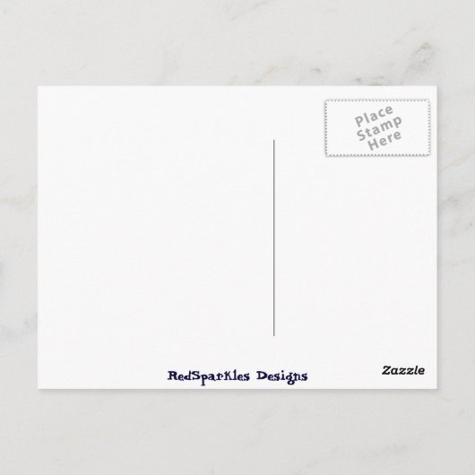 Blue Seahorse CB Briefkaart (Achterkant)