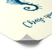 Blue Seahorse Inspirerend Quote over dromen Poster (Hoek)