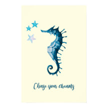 Blue Seahorse Inspirerend Quote over dromen