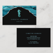 Blue Seahorse logo Design Visitekaartje (Voorkant / Achterkant)