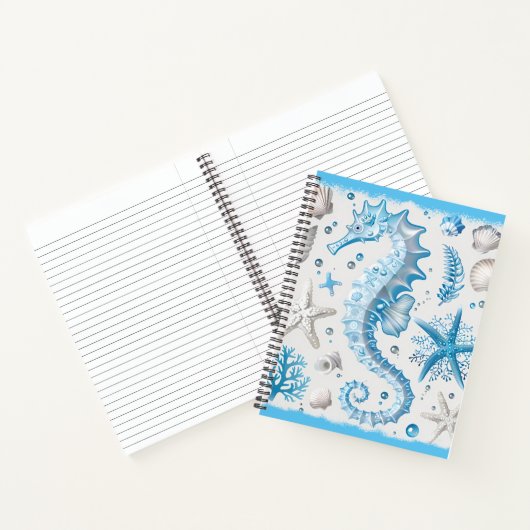 Blue Seahorse Notitieboek (Binnen)
