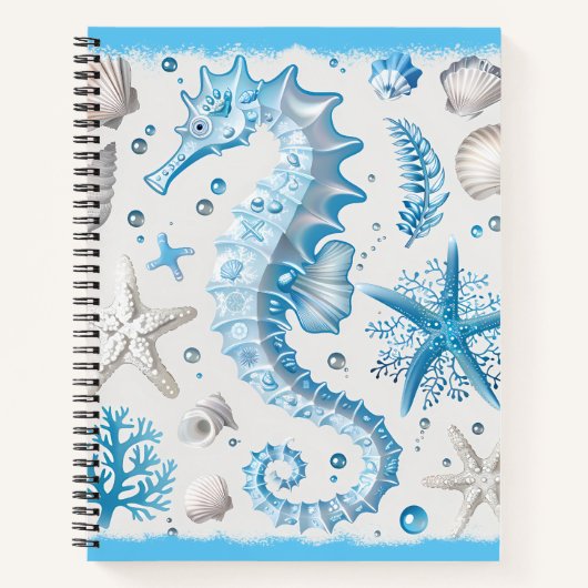 Blue Seahorse Notitieboek (Voorkant)