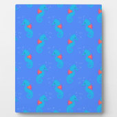 Blue Seahorse Pattern Fotoplaat (Voorkant)