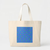 Blue Seahorse Pattern Grote Tote Bag (Voorkant)