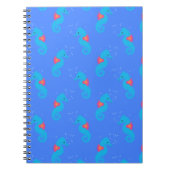 Blue Seahorse Pattern Notitieboek (Voorkant)