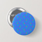 Blue Seahorse Pattern Ronde Button 5,7 Cm (Voorkant /achterkant)