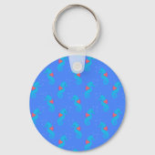 Blue Seahorse Pattern Sleutelhanger (Voorkant)