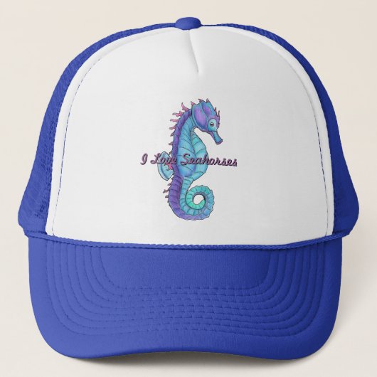 Blue Seahorse-Pet Trucker Pet (Voorkant)
