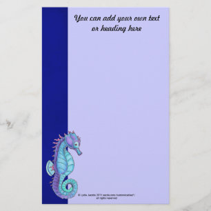 Blue Seahorse Stationery Briefpapier