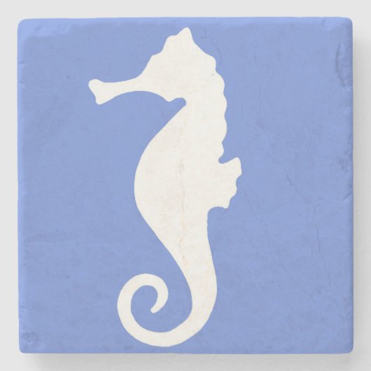 Blue Seahorse Stenen Onderzetter (Voorkant)