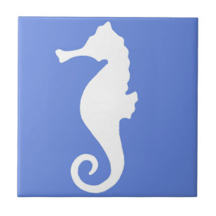 Blue Seahorse Tegeltje
