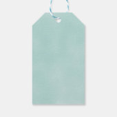 Blue Seahorse Waterverf Cadeaulabel (Achterkant)