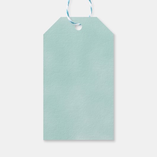 Blue Seahorse Waterverf Cadeaulabel (Achterkant)