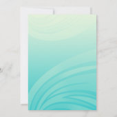 Blue Seahorse Wedding Invites Kaart (Achterkant)