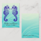 Blue Seahorse Wedding Place kaarten Plaatskaartje (Voorkant / Achterkant)
