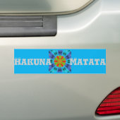 Blue Seamless Hakuna Matata Motif Bumpersticker (Op auto)