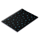 Blue Seamless Snowflake Patroon Notitieboek (Linkerzijde)