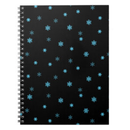 Blue Seamless Snowflake Patroon Notitieboek