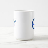 Blue Search Magnifying Glass Koffiemok (Center)