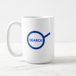 Blue Search Magnifying Glass Koffiemok