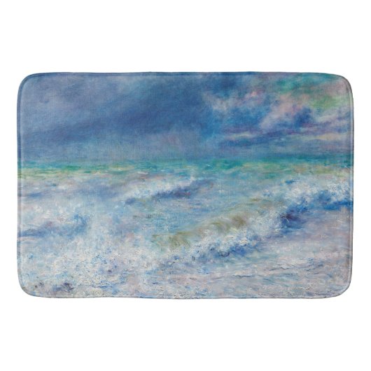 Blue Seascape door Renoir Impressionist Painting Badmat (Voorkant)