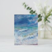 Blue Seascape door Renoir Impressionist Painting Briefkaart (Staand voorkant)