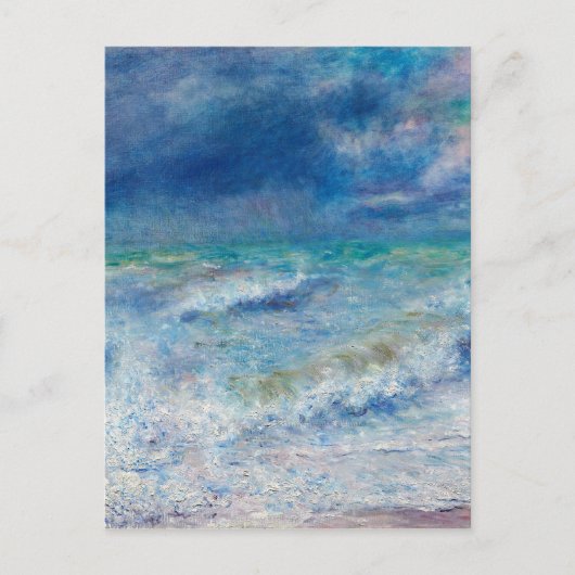 Blue Seascape door Renoir Impressionist Painting Briefkaart (Voorkant)