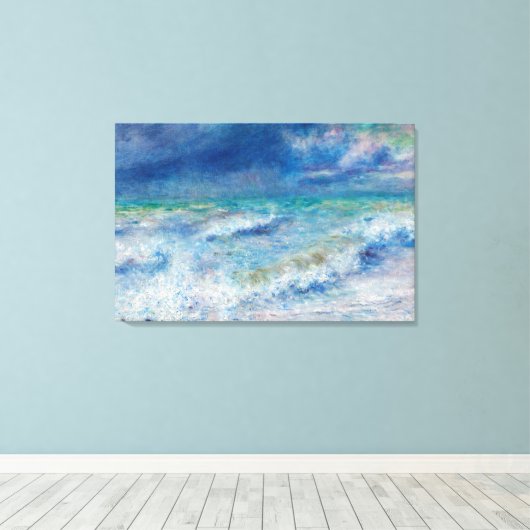 Blue Seascape door Renoir Impressionist Painting Canvas Afdruk (Insitu (Houten vloer))