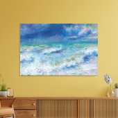 Blue Seascape door Renoir Impressionist Painting Canvas Afdruk (Insitu (Woonkamer))