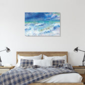 Blue Seascape door Renoir Impressionist Painting Canvas Afdruk (Insitu (Slaapkamer))