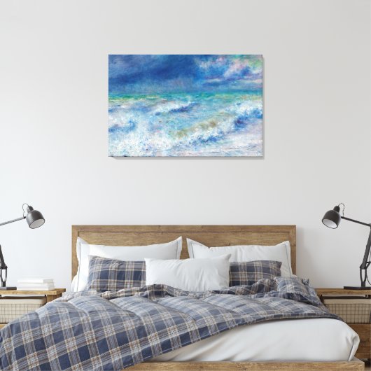 Blue Seascape door Renoir Impressionist Painting Canvas Afdruk (Insitu (Slaapkamer))