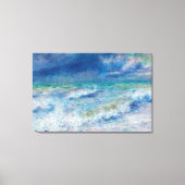 Blue Seascape door Renoir Impressionist Painting Canvas Afdruk (Voorkant)
