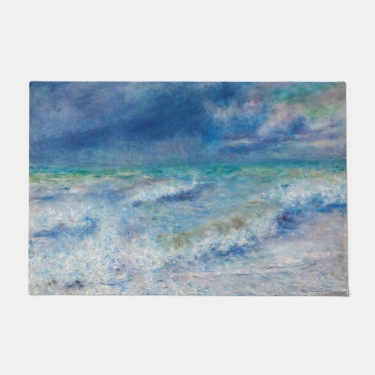 Blue Seascape door Renoir Impressionist Painting Deurmat (Voorkant)
